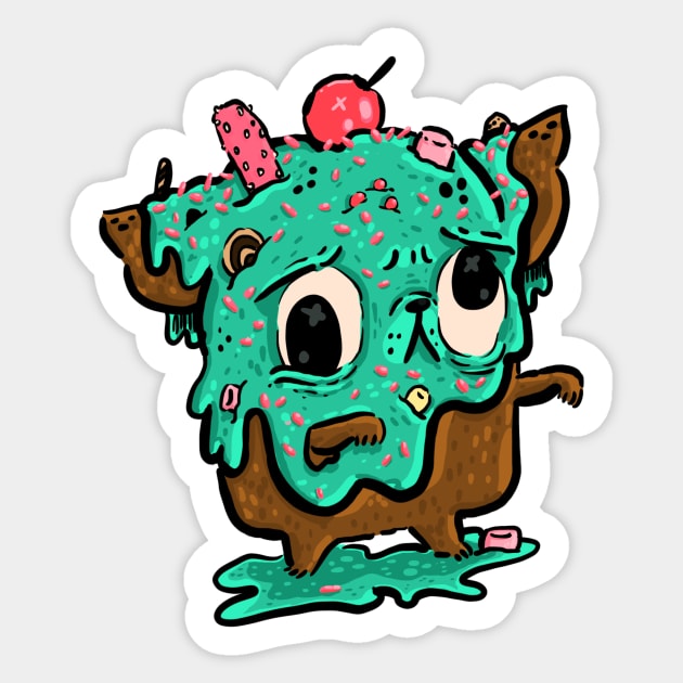 Zombie Ice Cream Bub Sticker by Fluffymafi